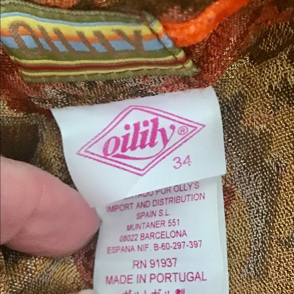 🌺STUNNING RETRO OILILY SPLIT FLARE LEG BROCADE PANTS NWT🌺 - Picture 5 of 6